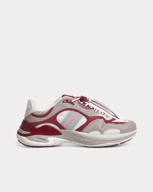 2.0 Mesh & Leather Grey / Gucci Rosso Ancora Red Low Top Sneakers