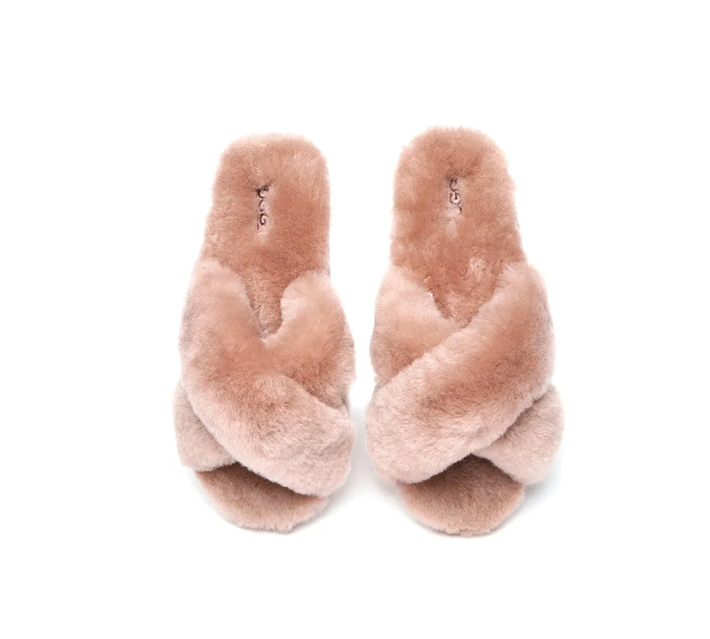 AUSTRALIAN SHEPHERD® UGG Women Crossover Fluffy Slides Linty Limited Edition