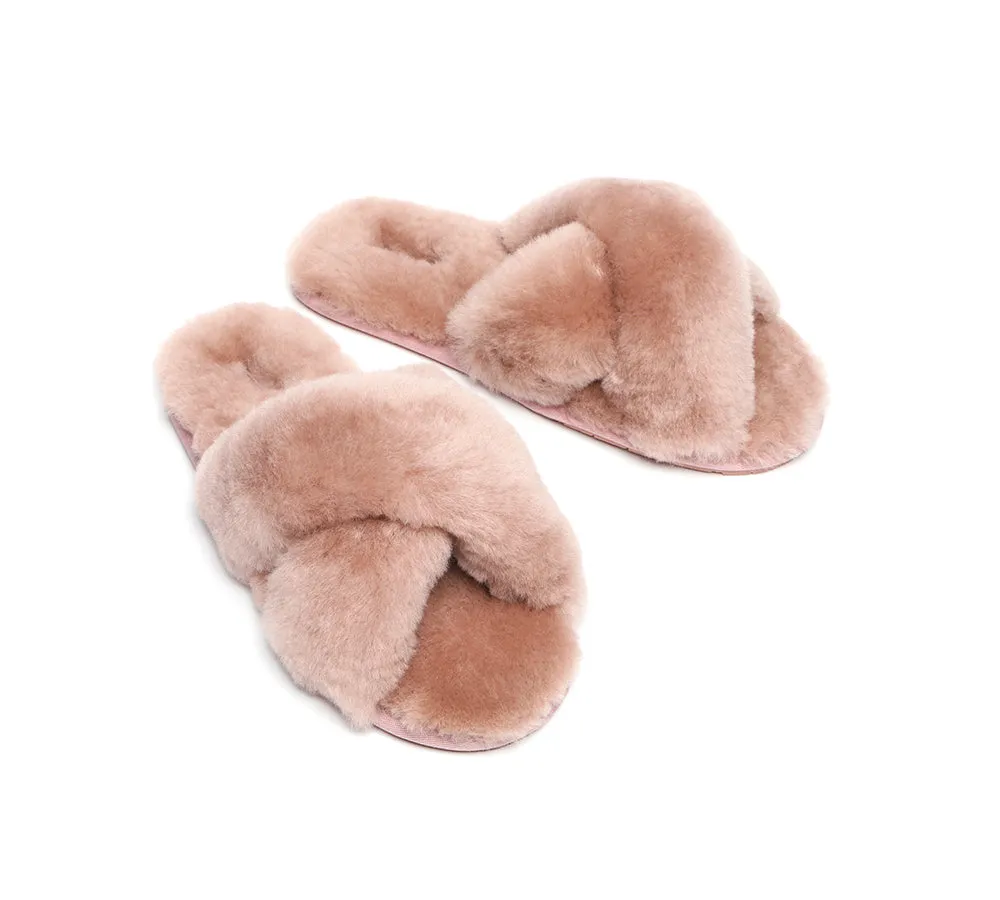 AUSTRALIAN SHEPHERD® UGG Women Crossover Fluffy Slides Linty Limited Edition