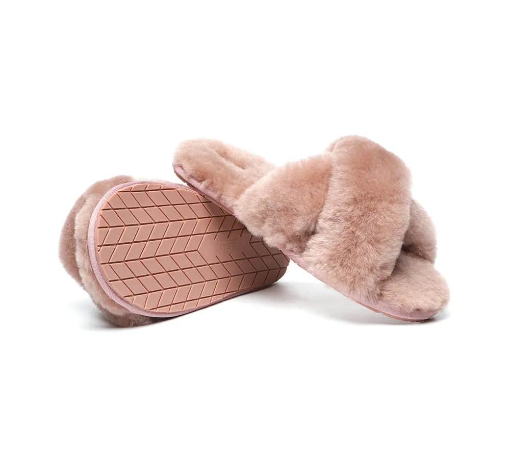 AUSTRALIAN SHEPHERD® UGG Women Crossover Fluffy Slides Linty Limited Edition
