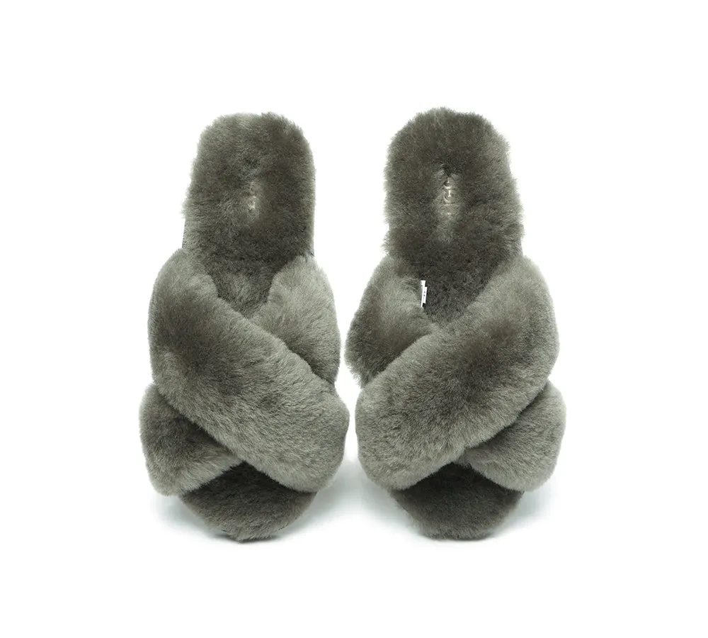 AUSTRALIAN SHEPHERD® UGG Women Crossover Fluffy Slides Linty Limited Edition