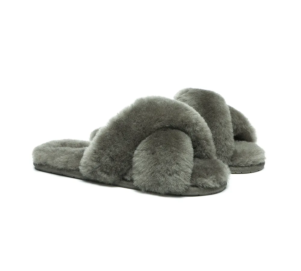 AUSTRALIAN SHEPHERD® UGG Women Crossover Fluffy Slides Linty Limited Edition