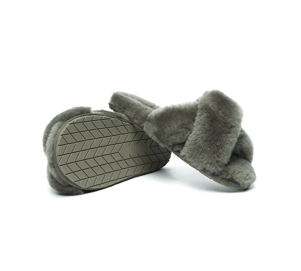 AUSTRALIAN SHEPHERD® UGG Women Crossover Fluffy Slides Linty Limited Edition