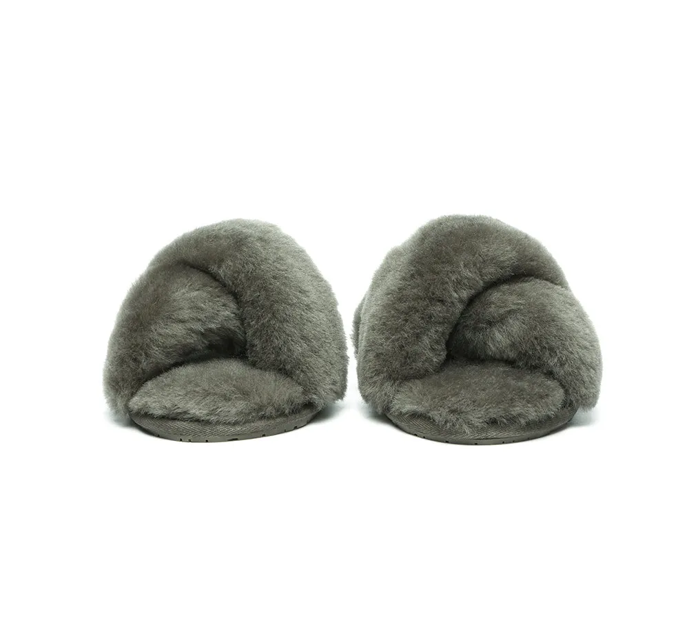AUSTRALIAN SHEPHERD® UGG Women Crossover Fluffy Slides Linty Limited Edition