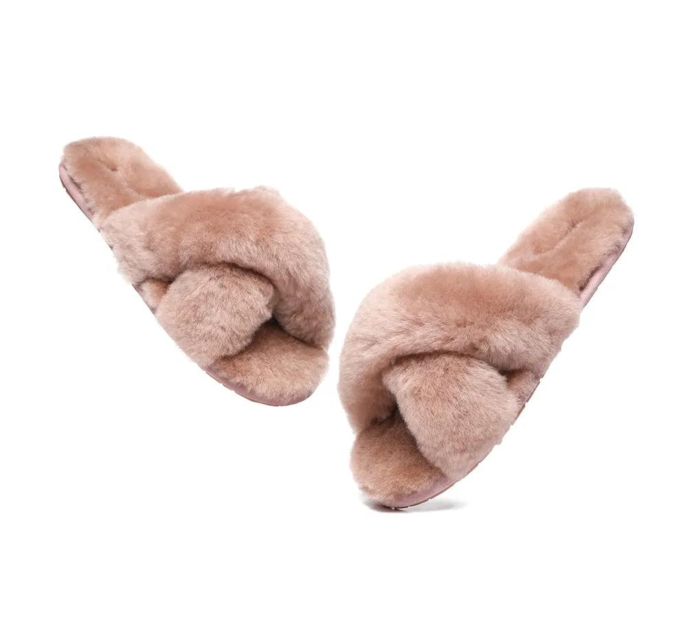 AUSTRALIAN SHEPHERD® UGG Women Crossover Fluffy Slides Linty Limited Edition
