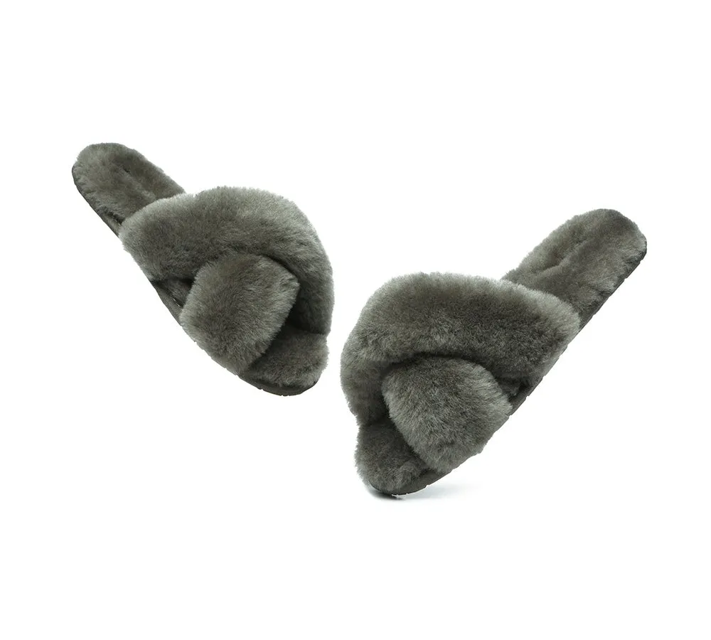 AUSTRALIAN SHEPHERD® UGG Women Crossover Fluffy Slides Linty Limited Edition