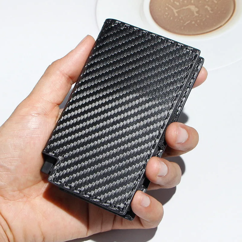 Automatic pop-up aluminum box anti-theft wallet