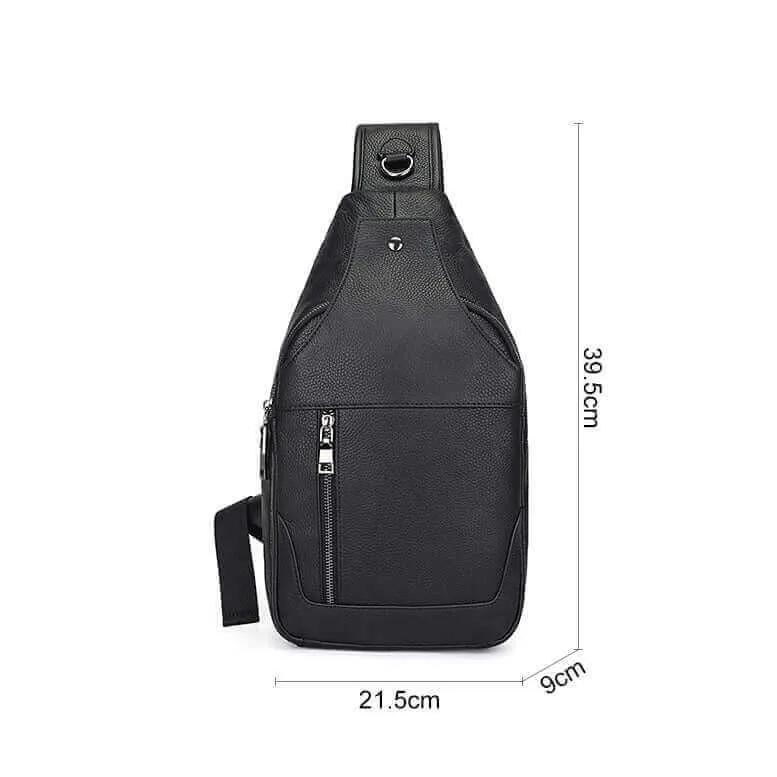 Black Leather Crossbody Sling Bag NZ | Stylish & Functional