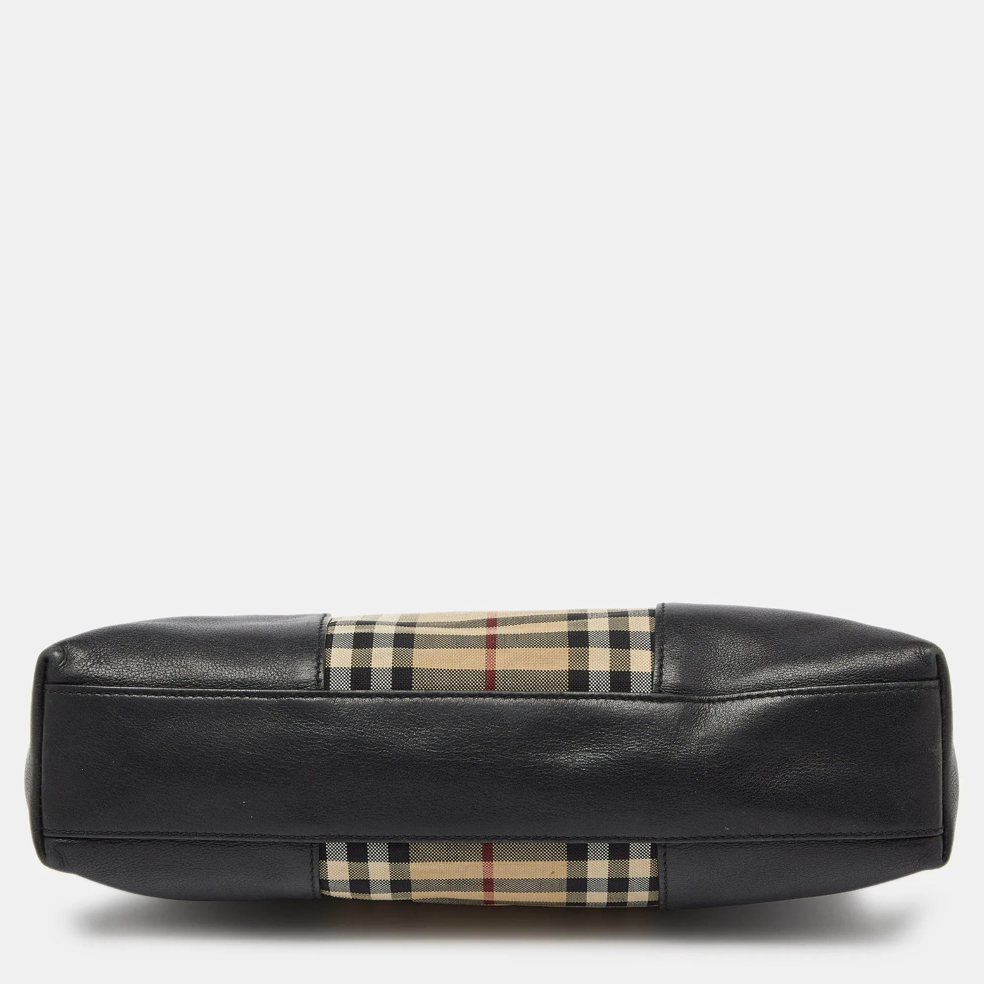 BURBERRY Beige/Black House Check Canvas and Leather Chichester Crossbody Bag