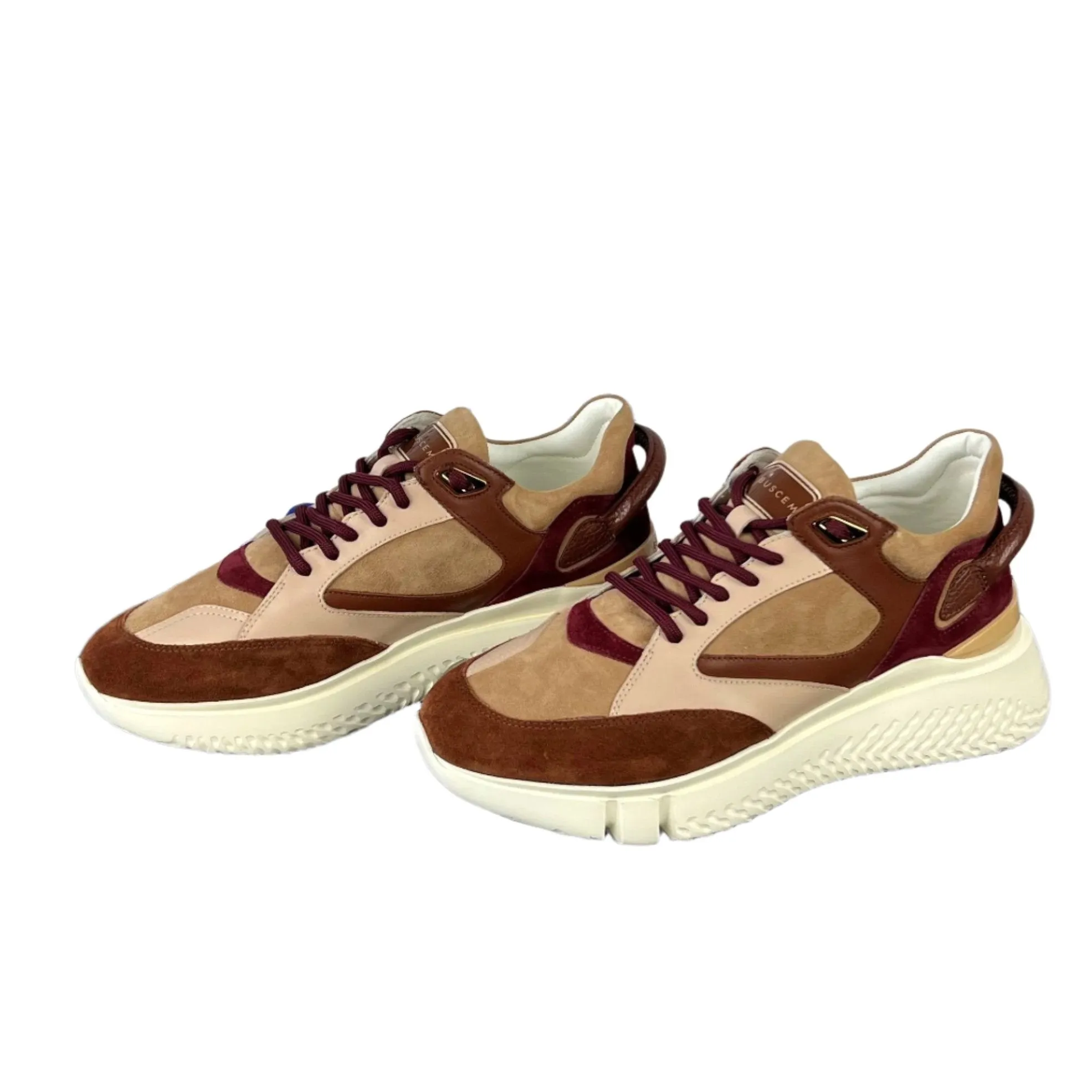 Buscemi Men's Veloce Brown Trio Leather Sneakers