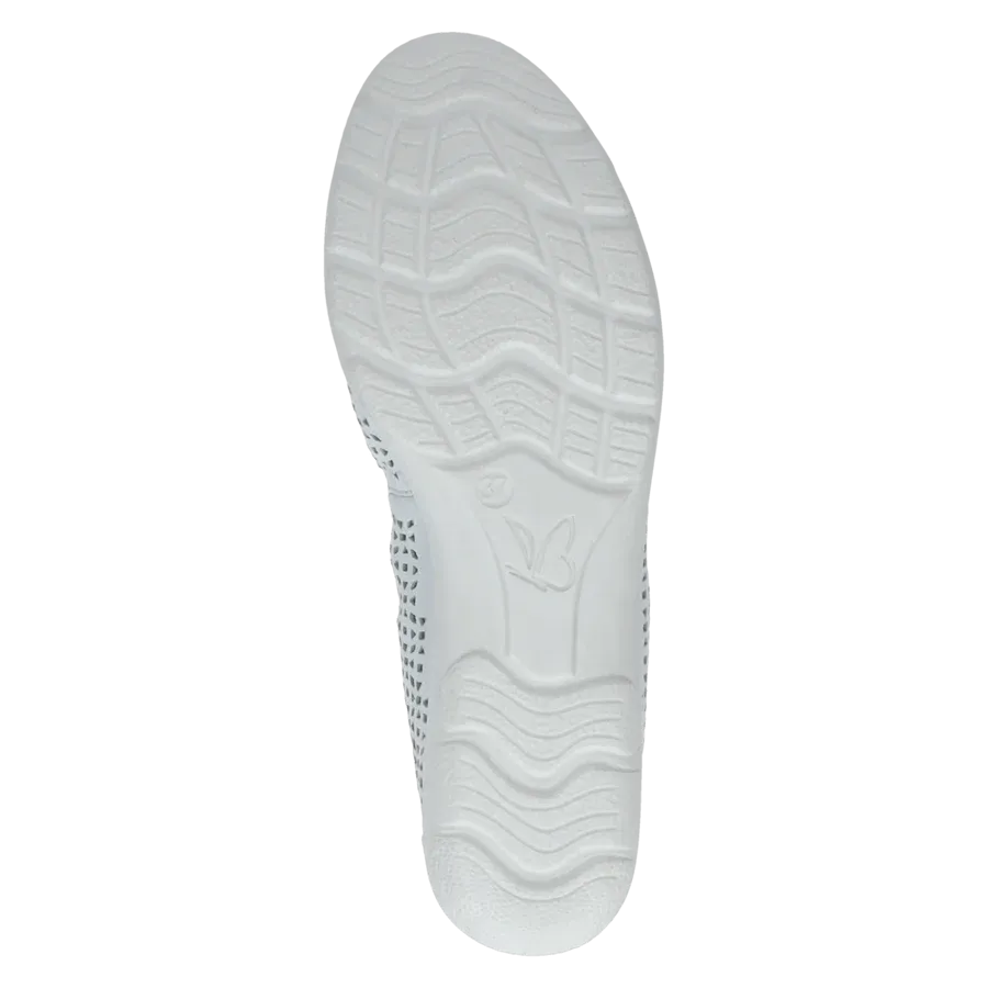 Caprice Slip On Ballerina in White