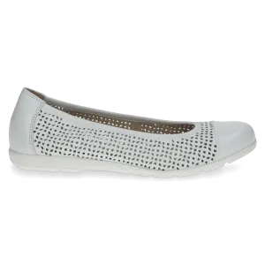Caprice Slip On Ballerina in White