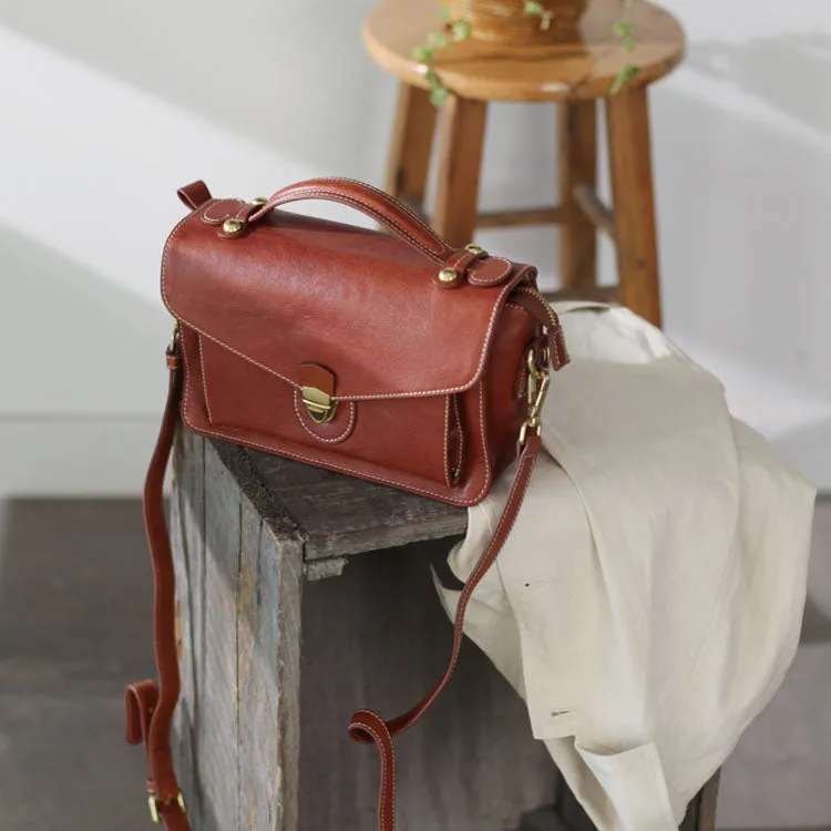 Chic Womens Black Leather Crossbody Satchel Bag Handbags Purse for Women