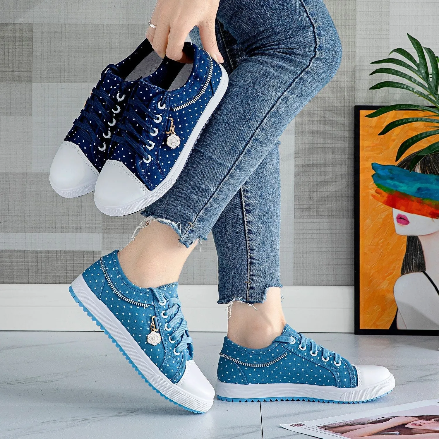 Comelyy hollowed out denim mesh shoes breathable cloth shoes