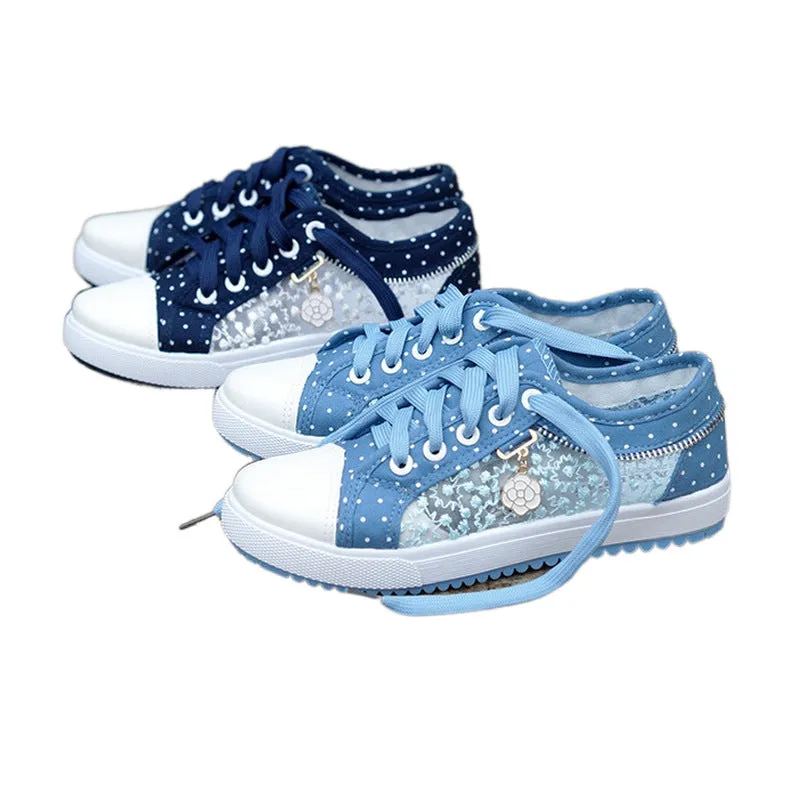 Comelyy hollowed out denim mesh shoes breathable cloth shoes