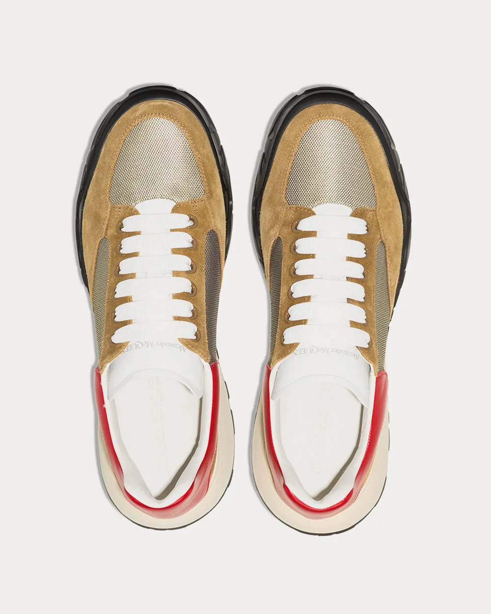 Court Panelled Multicolour Red Low Top Sneakers