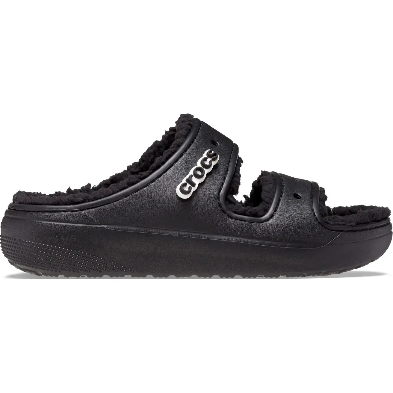 CROCS CLASSIC COZZZY SANDAL - BLACK/BLACK