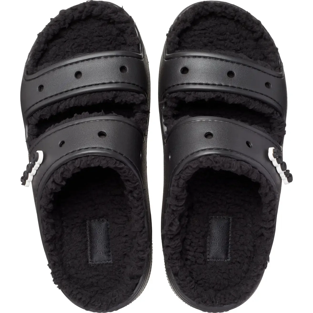CROCS CLASSIC COZZZY SANDAL - BLACK/BLACK