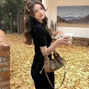 Designer Printed Pomodorino Mini Bucket Handbag For Women