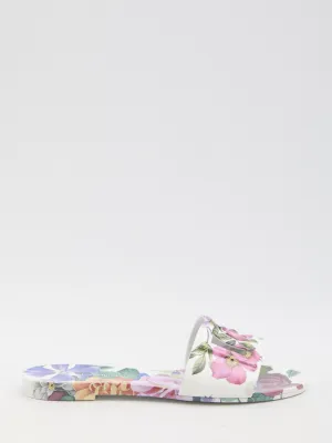Dolce & Gabbana Floral Beachwear Slides