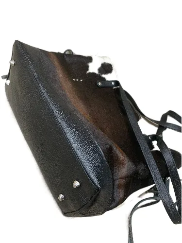 Double Sided Real Cowhide Shoulder Purse