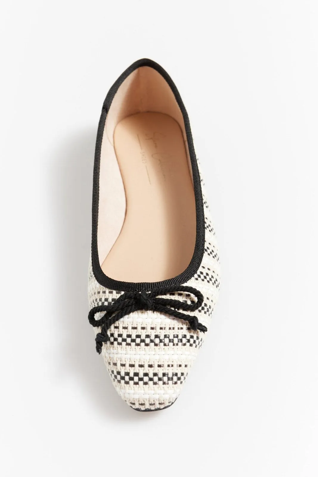 Fantasy Raffia Ballerina Flats - Black