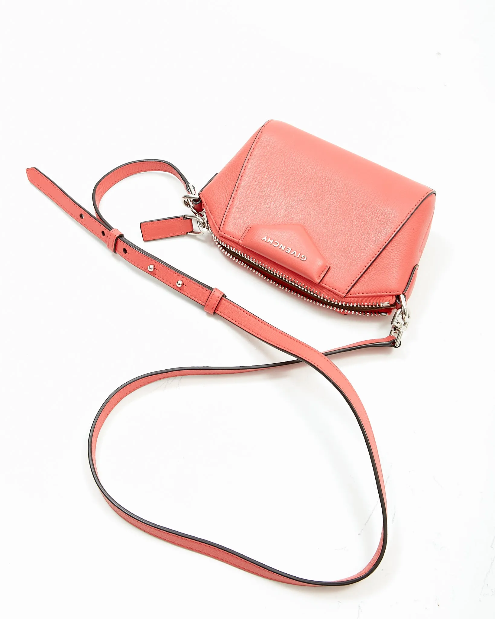 Givenchy Coral Leather Nano Antigona Crossbody Bag
