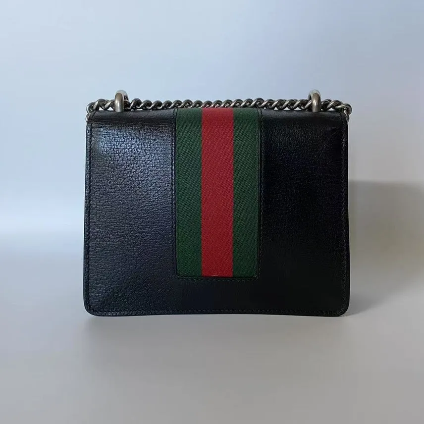 Gucci Dionysus Black Leather Mini Shoulder Bag