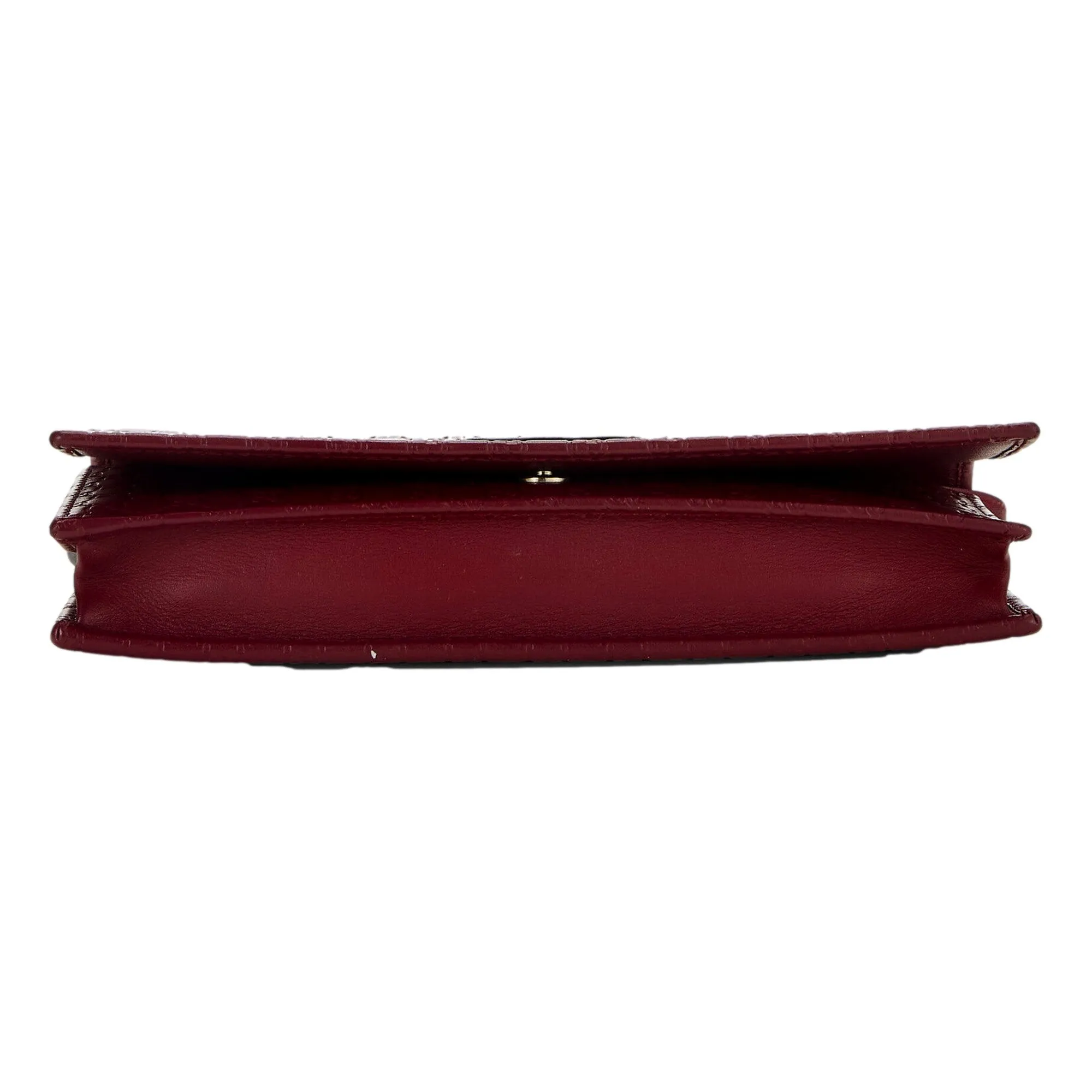 Gucci Microguccissma 'GG' Burgundy Red Womens Wallet Crossbody Handbag