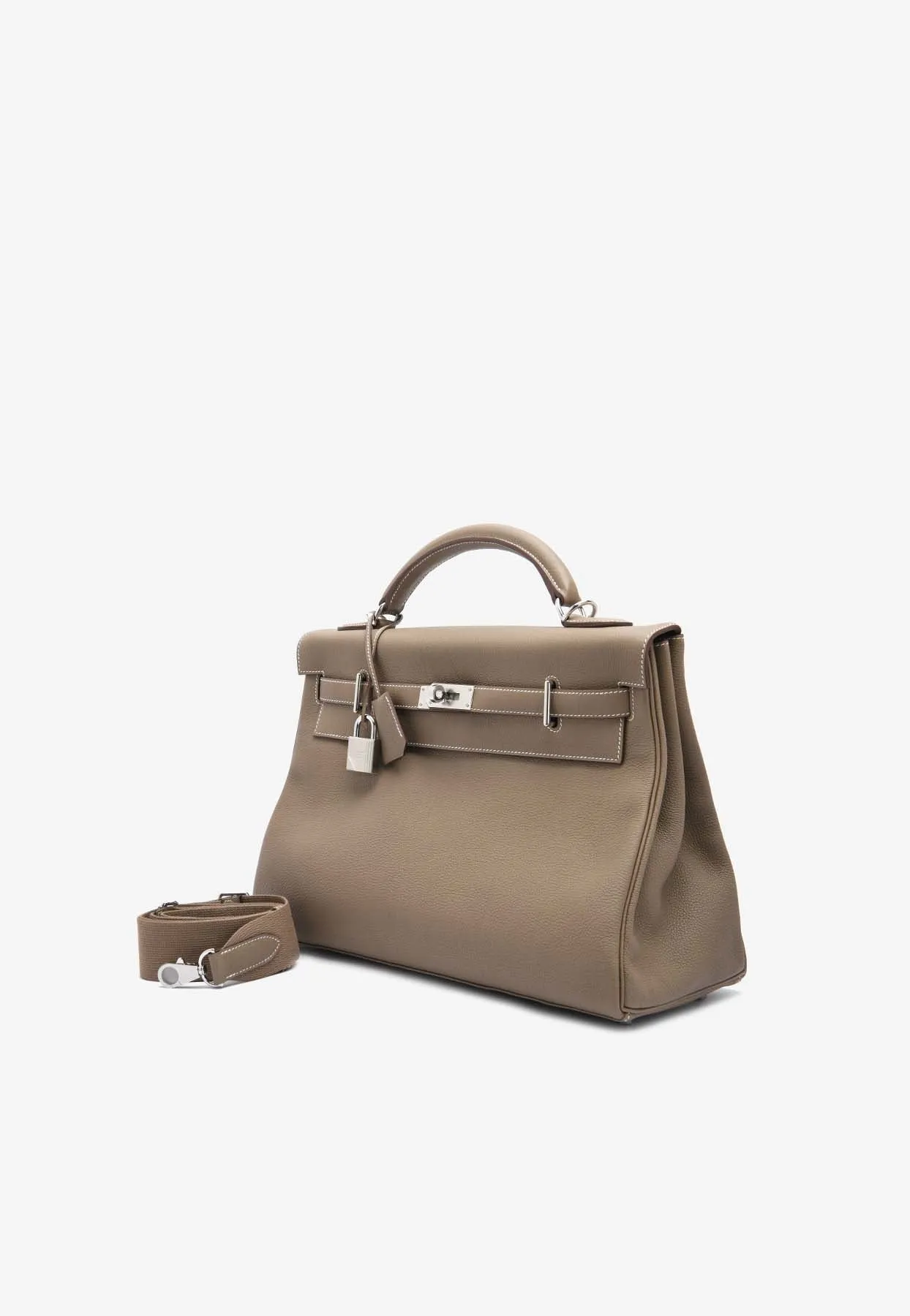 Kelly Maxi 42 in Etoupe Togo with Palladium Hardware