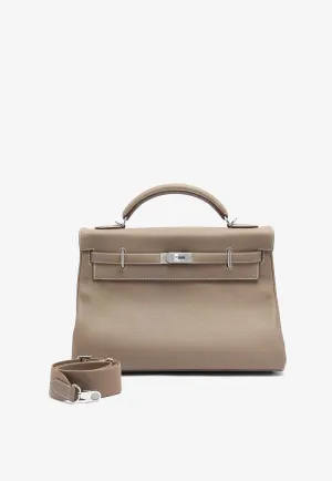 Kelly Maxi 42 in Etoupe Togo with Palladium Hardware