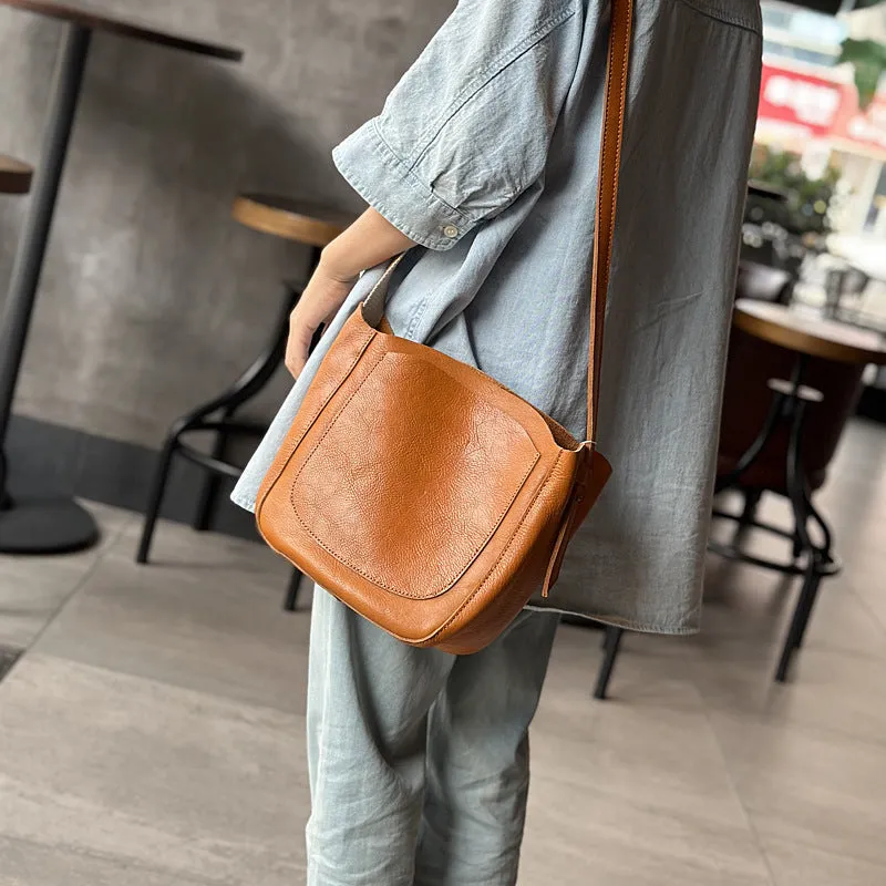 Ladies Cowhide Crossbody Purse Womens Leather Shoulder Bag