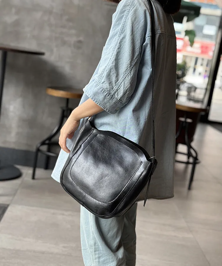 Ladies Cowhide Crossbody Purse Womens Leather Shoulder Bag