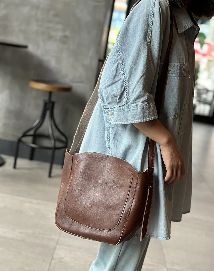 Ladies Cowhide Crossbody Purse Womens Leather Shoulder Bag