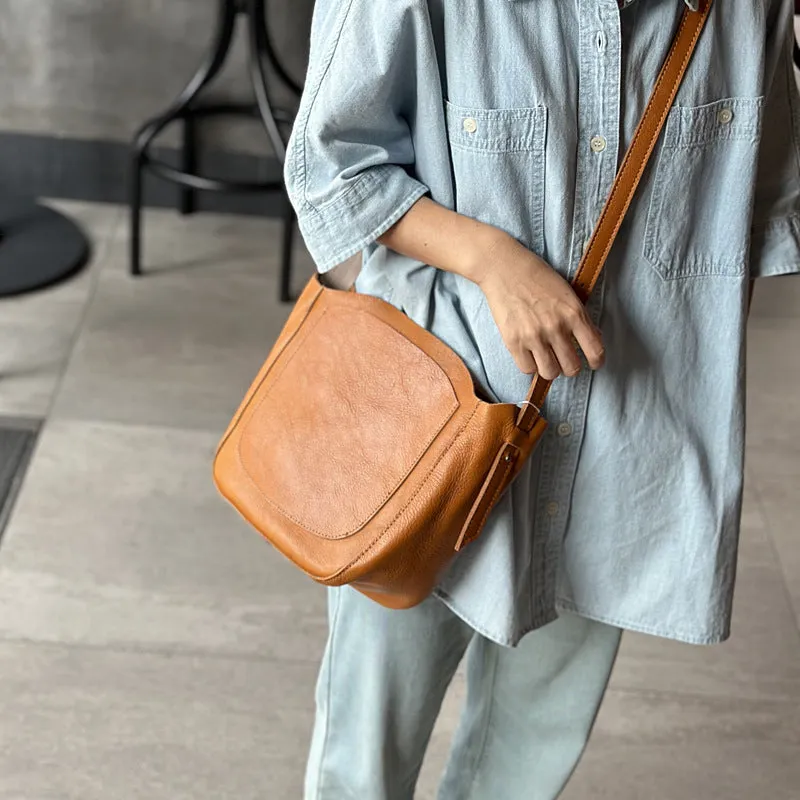 Ladies Cowhide Crossbody Purse Womens Leather Shoulder Bag