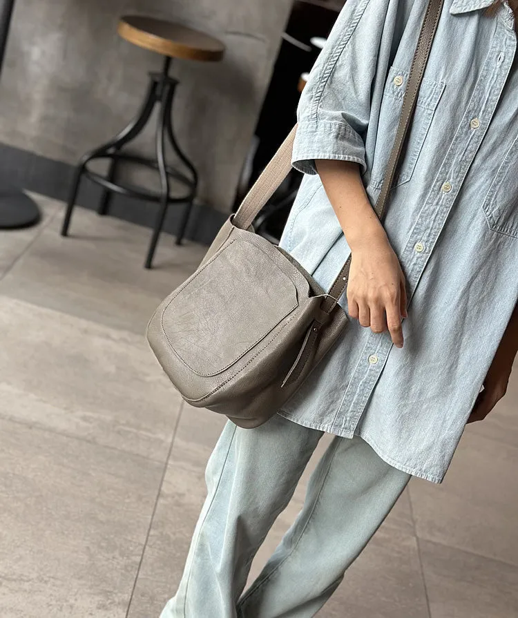 Ladies Cowhide Crossbody Purse Womens Leather Shoulder Bag
