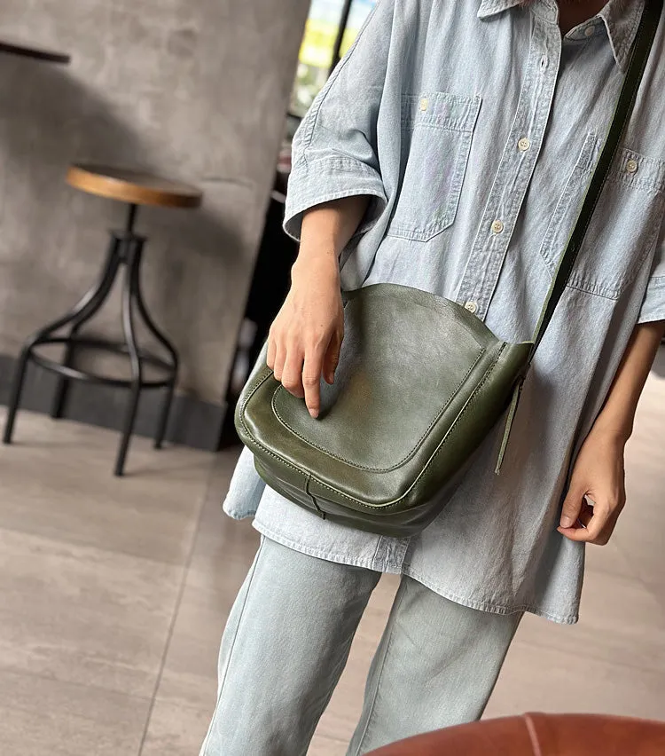 Ladies Cowhide Crossbody Purse Womens Leather Shoulder Bag