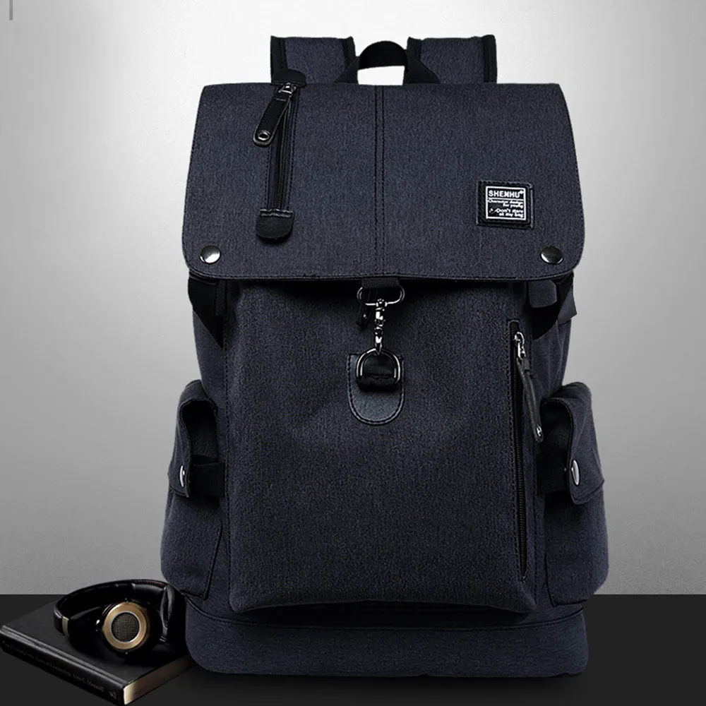 Large Capacity Anti-Theft Laptop Backpack Travel  School Bag with USB Charging Port Black