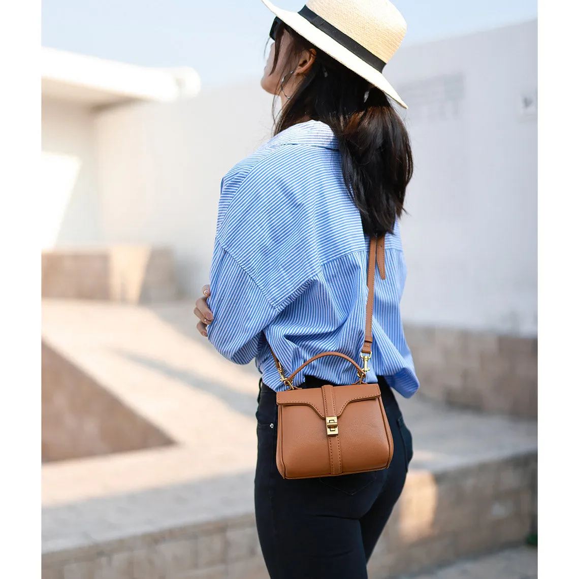 Leather Top Handle Mini Tote Bag DIY Kit