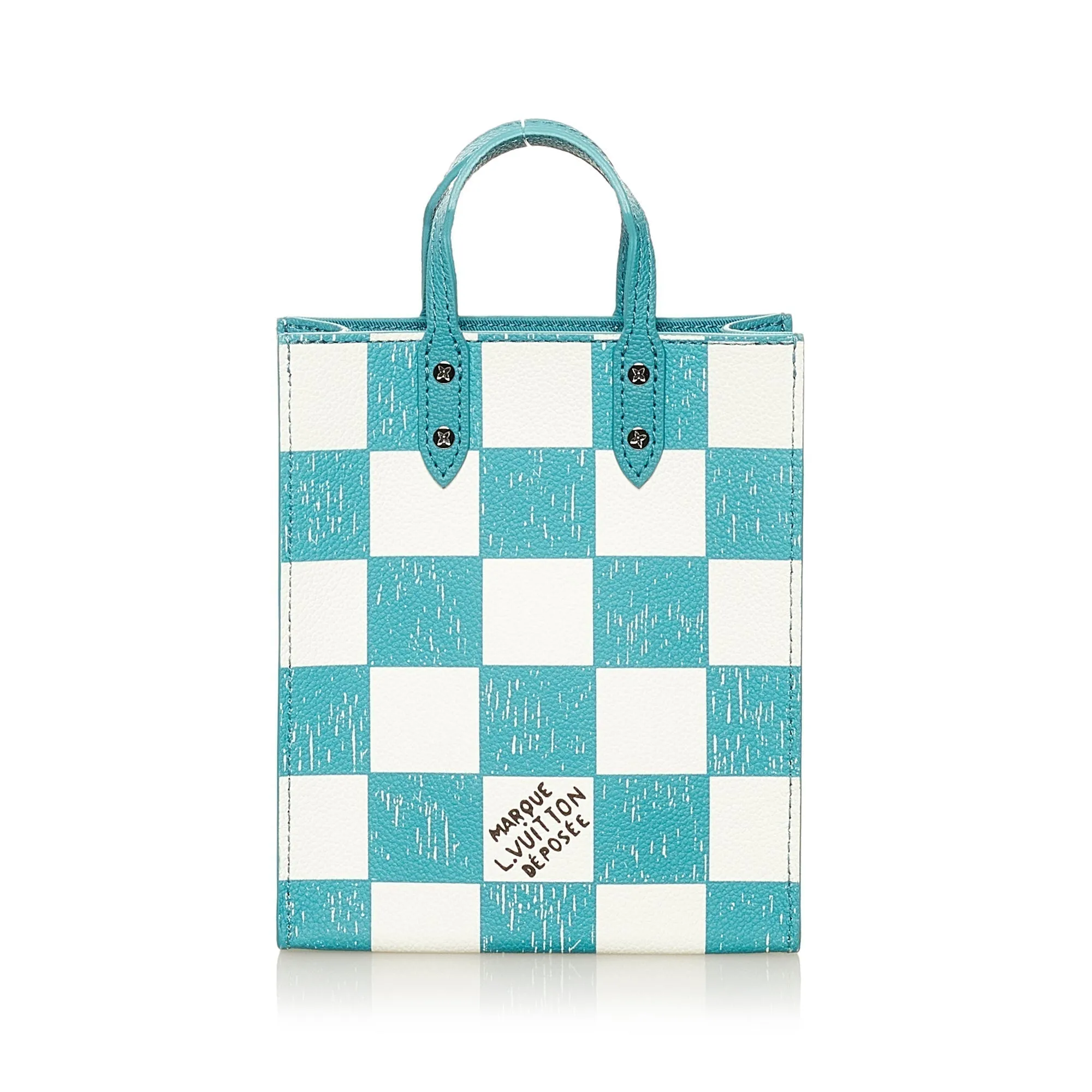Louis Vuitton Sac Plat XS Blue Checkerboard Damier Leather