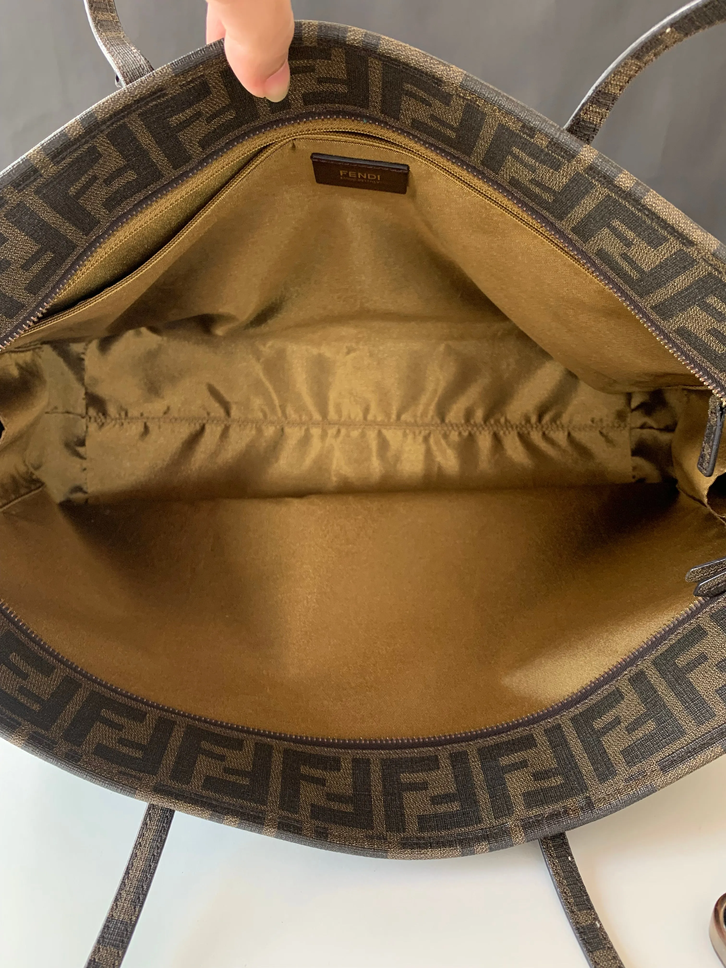 <b>FENDI</b> <br>Zucca Spalmati Stars Roll Tote