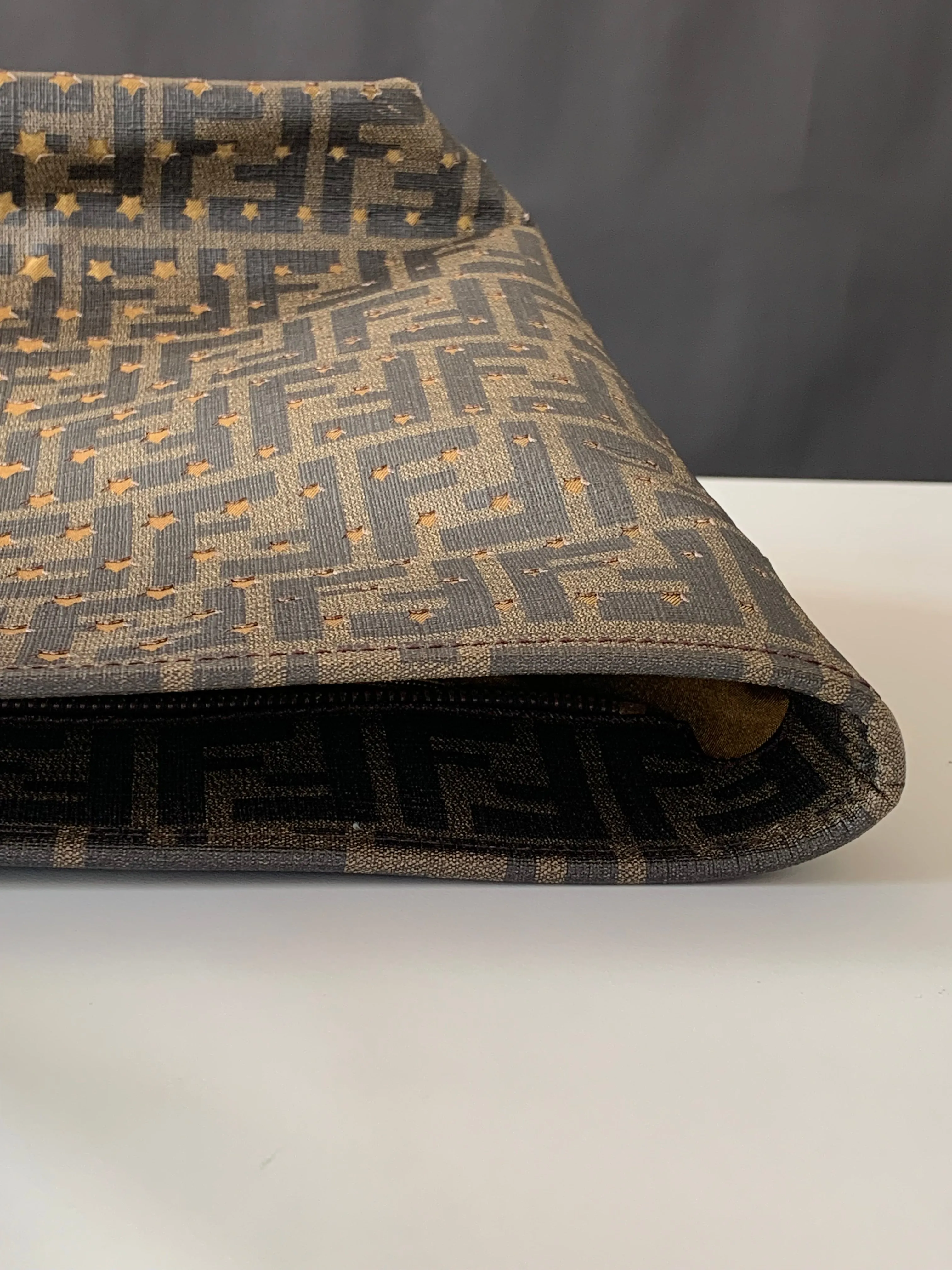 <b>FENDI</b> <br>Zucca Spalmati Stars Roll Tote
