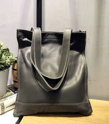 Medium Womens Brown Leather Shoulder Tote Bags Handbags Purse for Women