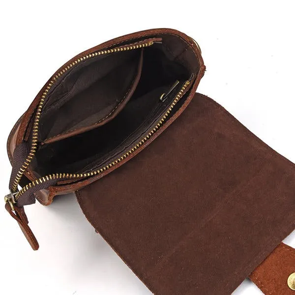 Men Genuine Leather Vintage Business Shoulder Bag Crossbody