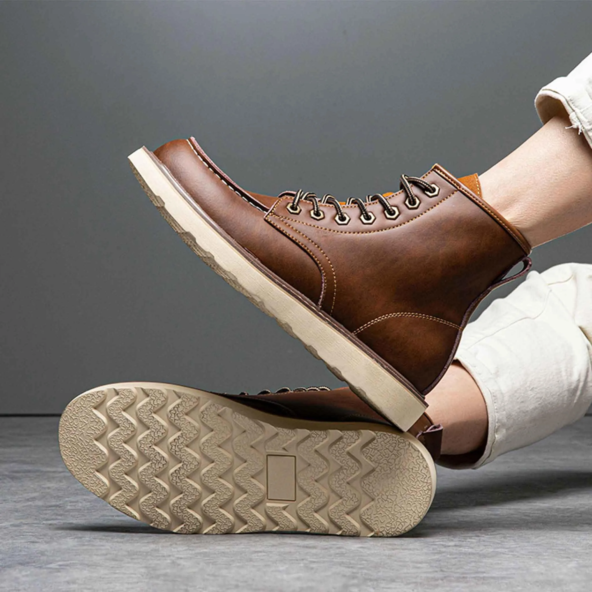 Men's 6" Soft Toe Work Boots - Classic Moc | C001