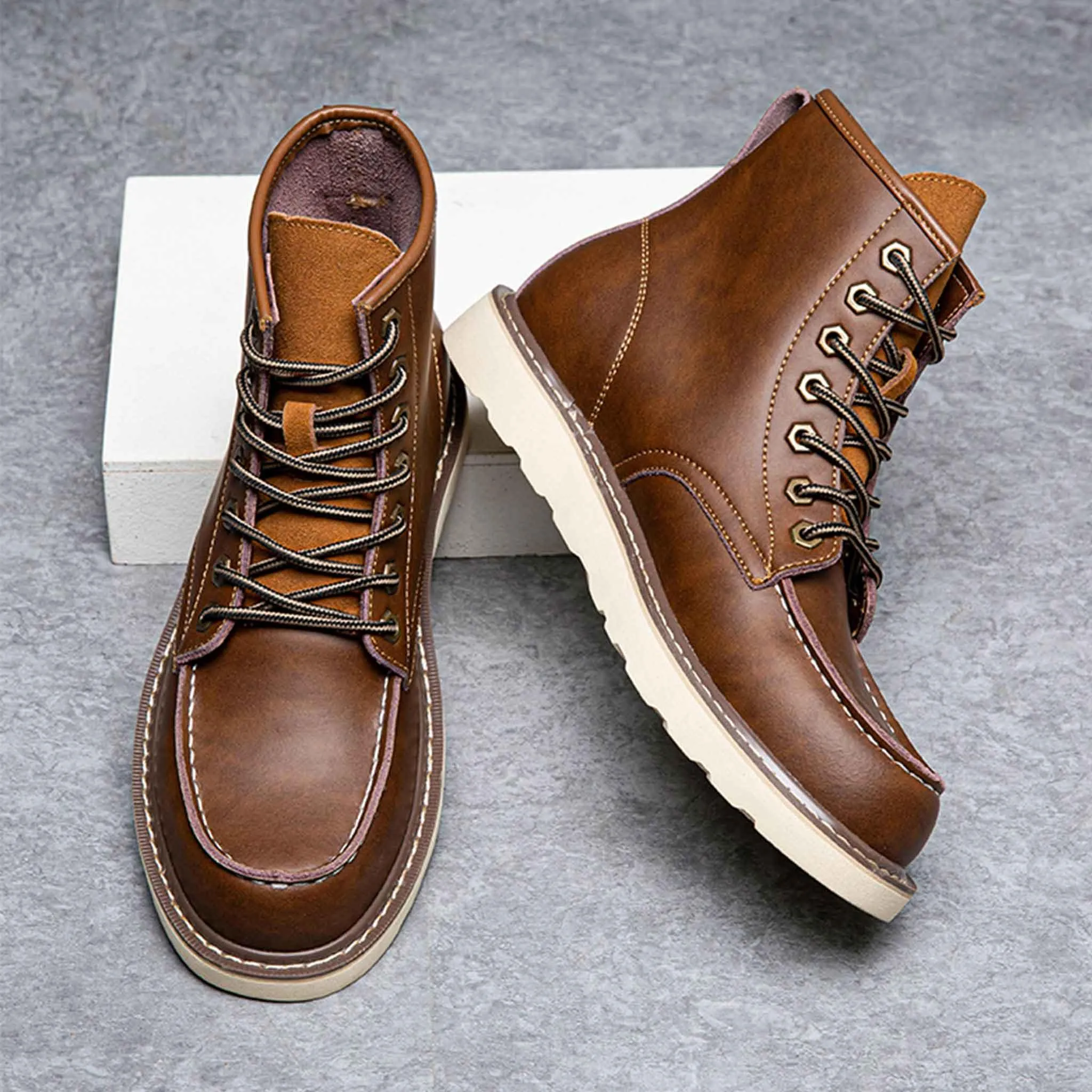 Men's 6" Soft Toe Work Boots - Classic Moc | C001