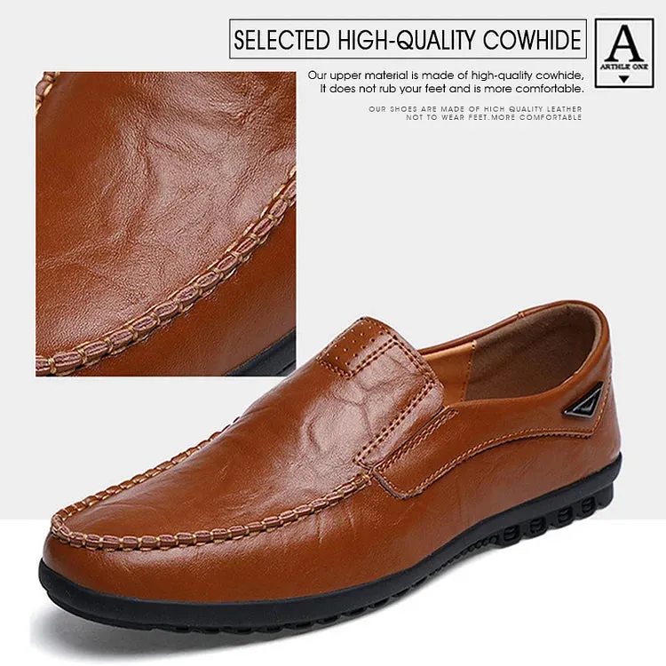 Men's Genuine Leather Loafers Shoes（50% OFF）