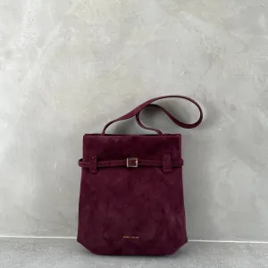 Mini Tote De Jour, Suede, Merlot