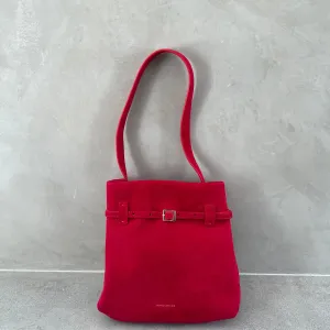 Mini Tote De Jour, Suede, Red