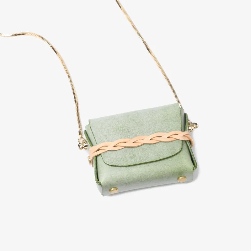 Mini Womens Leather Crossbody Bags Chain Purse Small Shoulder Bags for Women